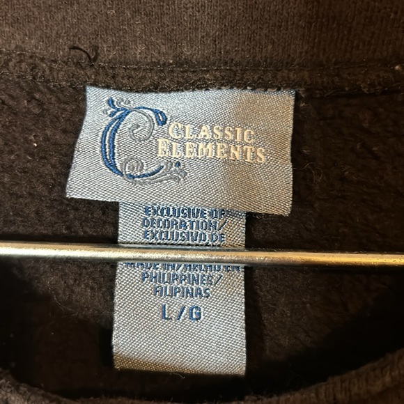 Classic Elements Women’s Black Christmas Pearl Snap Jacket Sz Lg-EUC - Picture 5 of 6